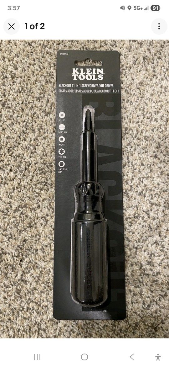 Klein Tools Limited Edition Blackout 11 in 1 Screwdriver