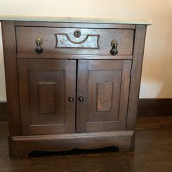 Antique Cabinet Marble Top