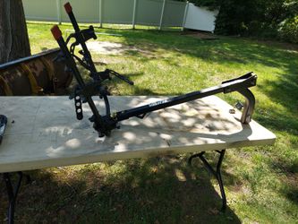 Yakima bike rack holds 4 will need some new rubber tie downs
