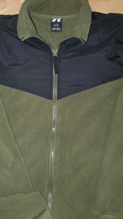 Mens large zip up sweat shirt green