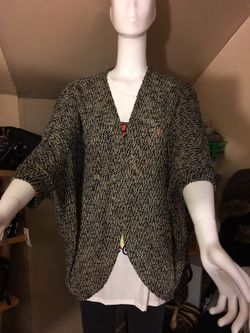 Cardigan black with cream size Large