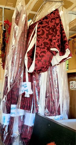 10 Panels Maroon/burgundy Blackout Curtains 84x52