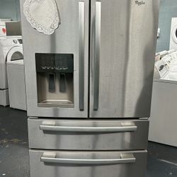 Stainless Steel Refrigerator Fridge Whirlpool ASK ABOUT DELIVERY!