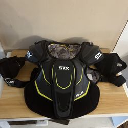 STX Stallion 200 Lacrosse Shoulder Pad Chest Protector w/Heart Pad. Youth Medium