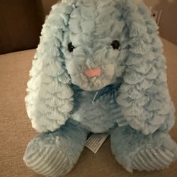 Blue Stuffed Easter Bunny