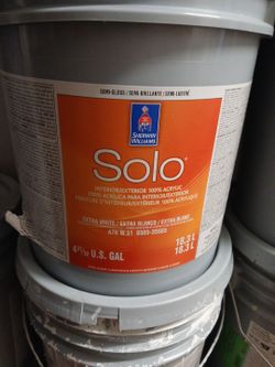 Brand new sealed 5 gallon semi gloss paint (white)
