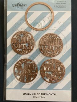 Spellbinders Dies Sentiments and Circle for Paper Crafts fits Sizzix and all Die cut Machines