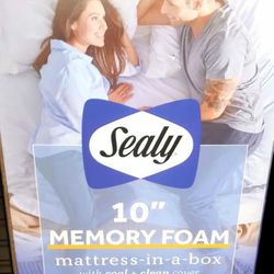 Sealy 10" Memory Foam Mattress In A Box