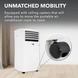 Compact Size 10000 BTU Portable Unit Air Conditioner with dehumidifier 3M and SilverShield Filter