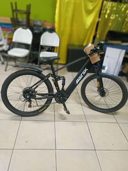 Aairsk F1-Gray Electric Bike – 500W Motor, 48V Battery, Dual Suspension, 26" Tires, Ideal for City and Trail Rides