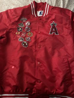 Los Angeles Angels Red Starter Jacket With Patches