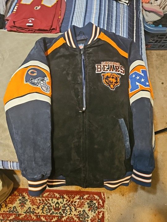 Chicago Bears Leather and Suade Coat 