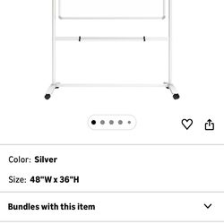 Double-Sided Magnetic Mobile Whiteboard