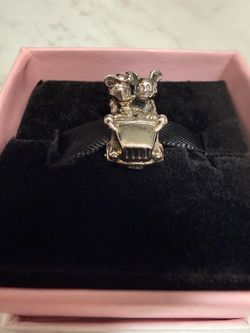 Pandora Mickey & Minnie Mouse Silver Charm