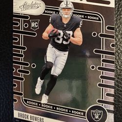 Brock Bowers 2024 Panini Absolute Football #113 ROOKIE CARD! RAIDERS! 