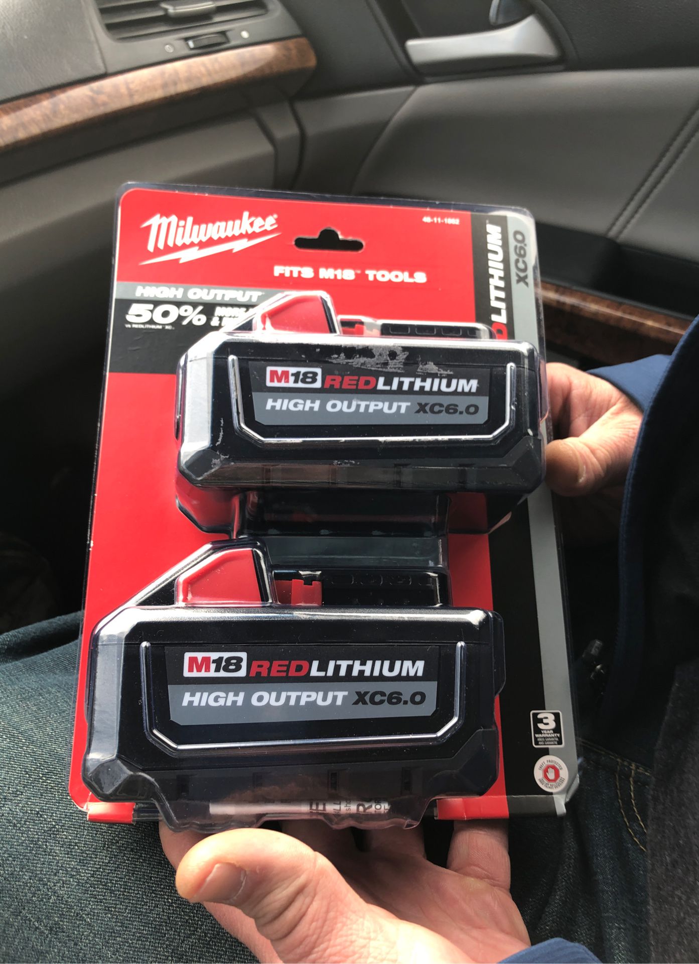 Milwaukee M18 Lithium Ion 6.0ah Battery 2 pack