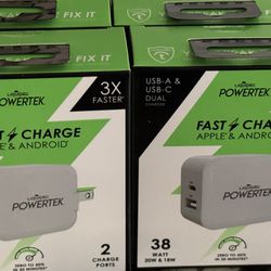 Fast Dual Charger For iPhone , Android 