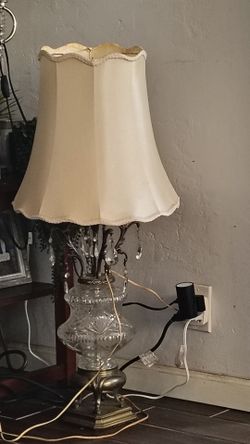 Vintage Crystal metal.lamp ,very old