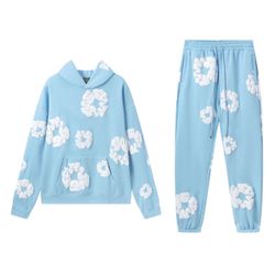 Denium Blue Hoodie Set 