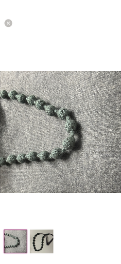 grey Crochet Necklace