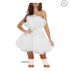 White Tulle Dress Size Medium