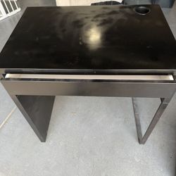 2 Basic IKEA Black Desks, Used, Pick Up Only