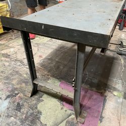 Vintage Metal Work Table