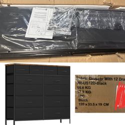 LARGE 12 drawer fabric dresser