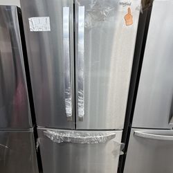 Brand new Whirlpool 33 in. 22 cu. ft. Standard Depth French Door Refrigerator in Fingerprint Resistant Stainless Steel