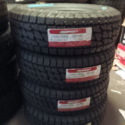 4 New Tires Installed/ Nuevas Llantas Instaladas 245/75/16 Land Spider Tires
