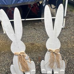 New Wood Bunnies Approx 3.5 Ft