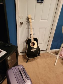 Esteban The Vintage Guitar Black And White Acoustic Electric