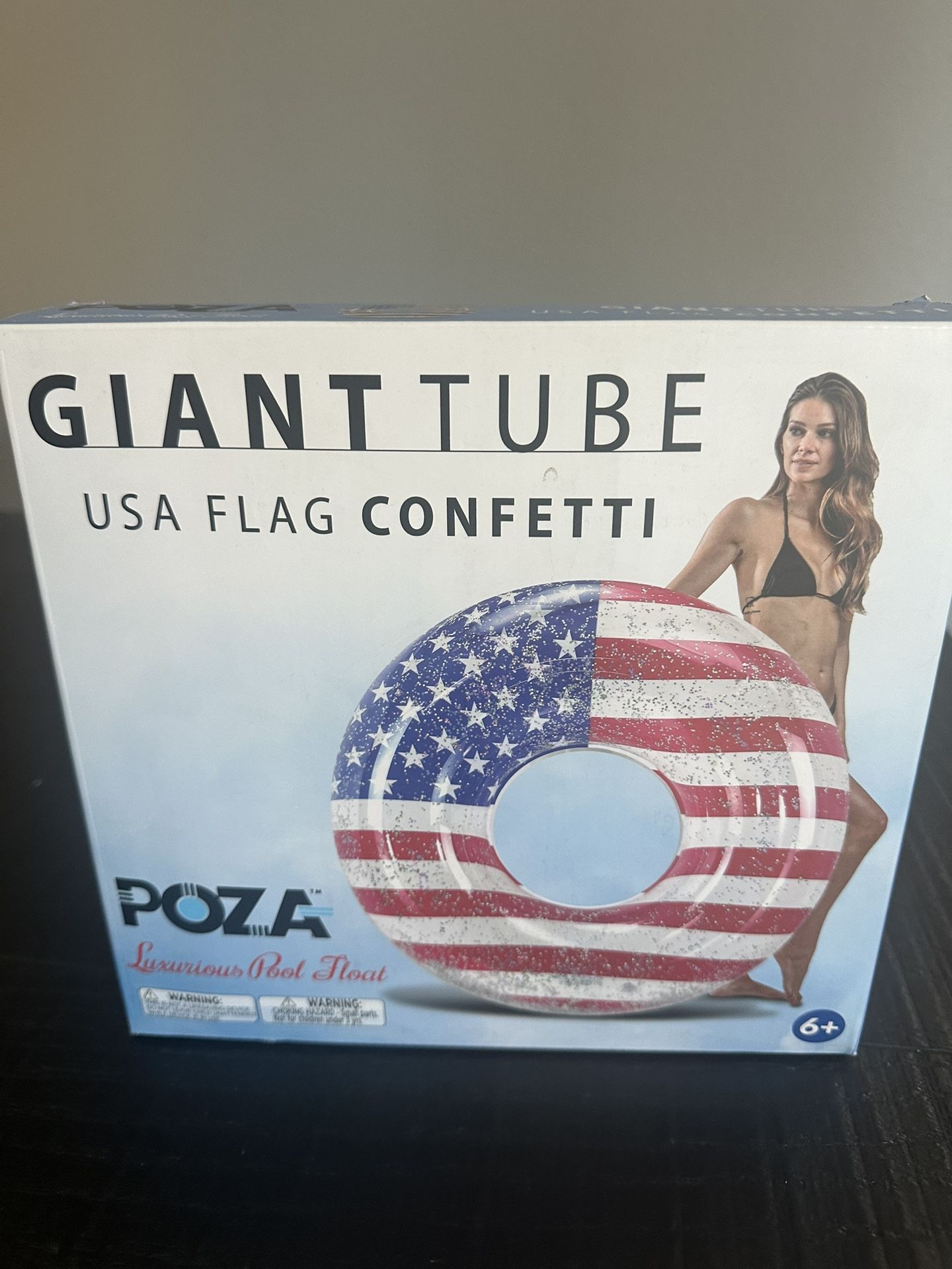 New Giant Confetti Flag Pool Float…Sells On Amazon For $24