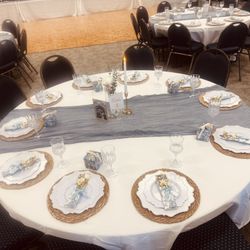 White Round Tablecloths 9 Pack 