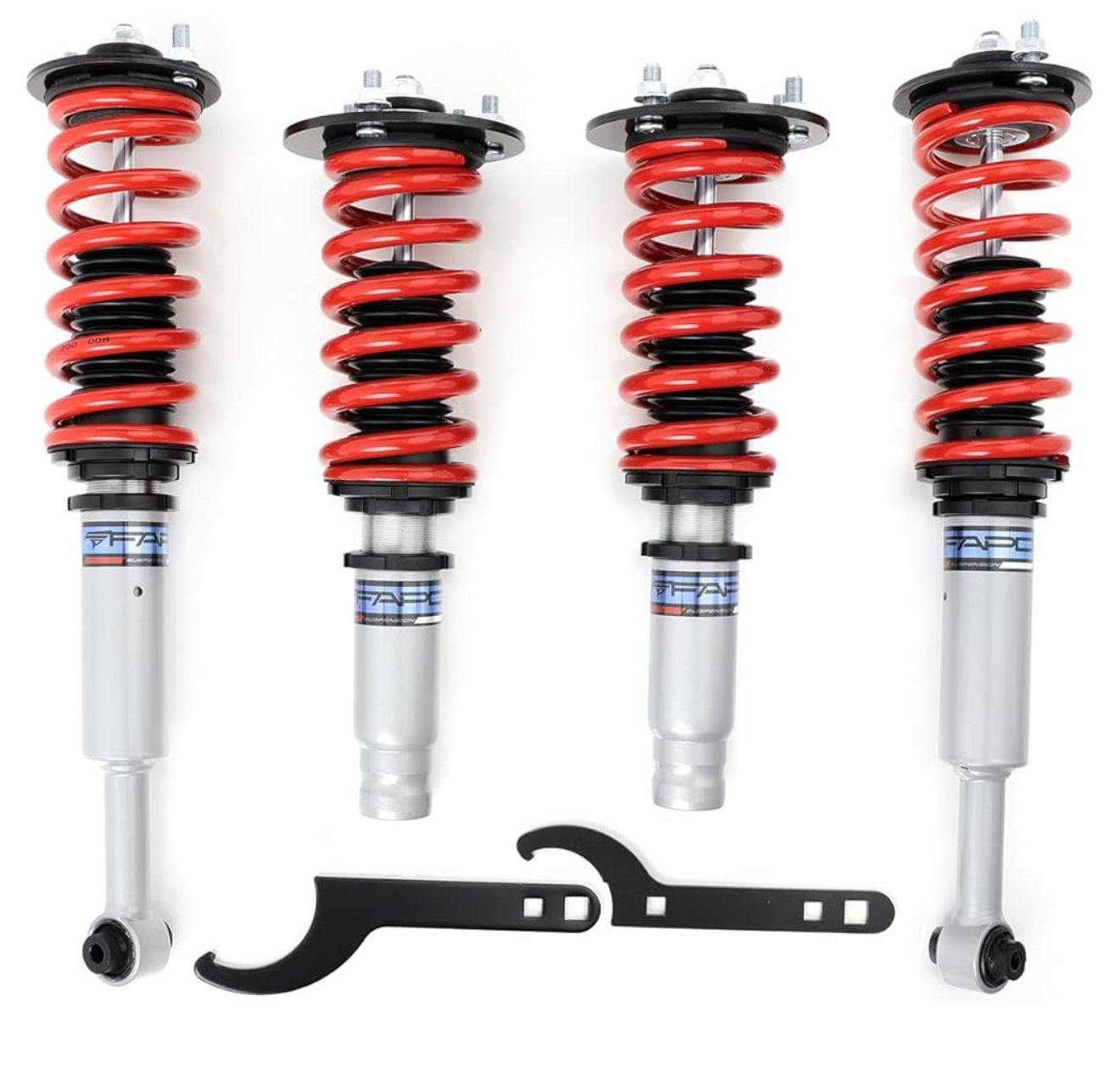 red and black coilovers