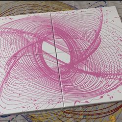 Pink Swing/Pendulum Art. 1of1. Acrylic on Canvas. 4pcs 16X20