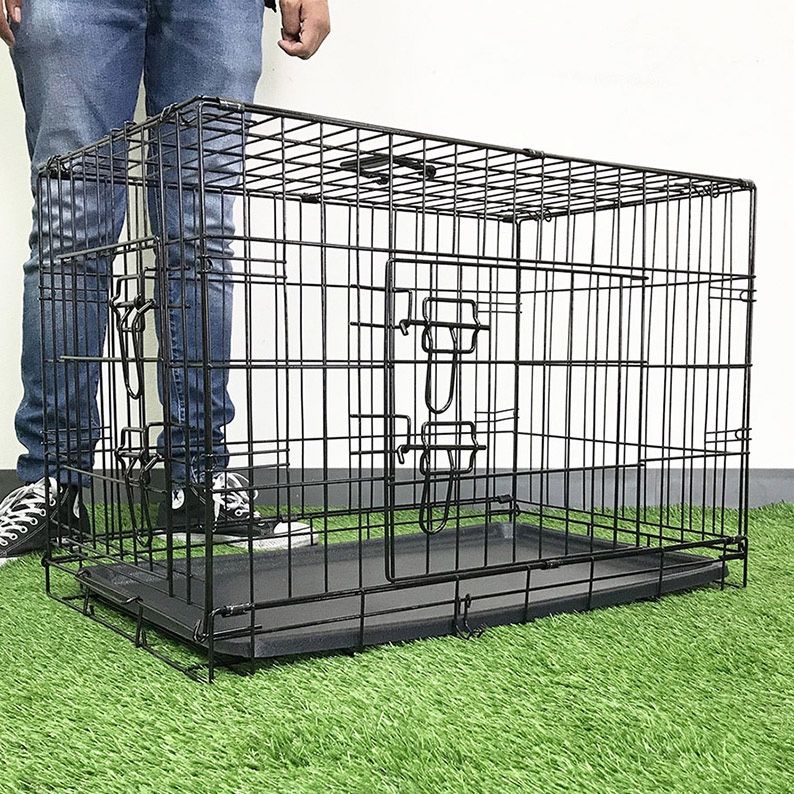 (New in Box) $40 Folding 30” Small Dog Cage Crate Kennel w/ Slide out tray 30x18x20 inches 