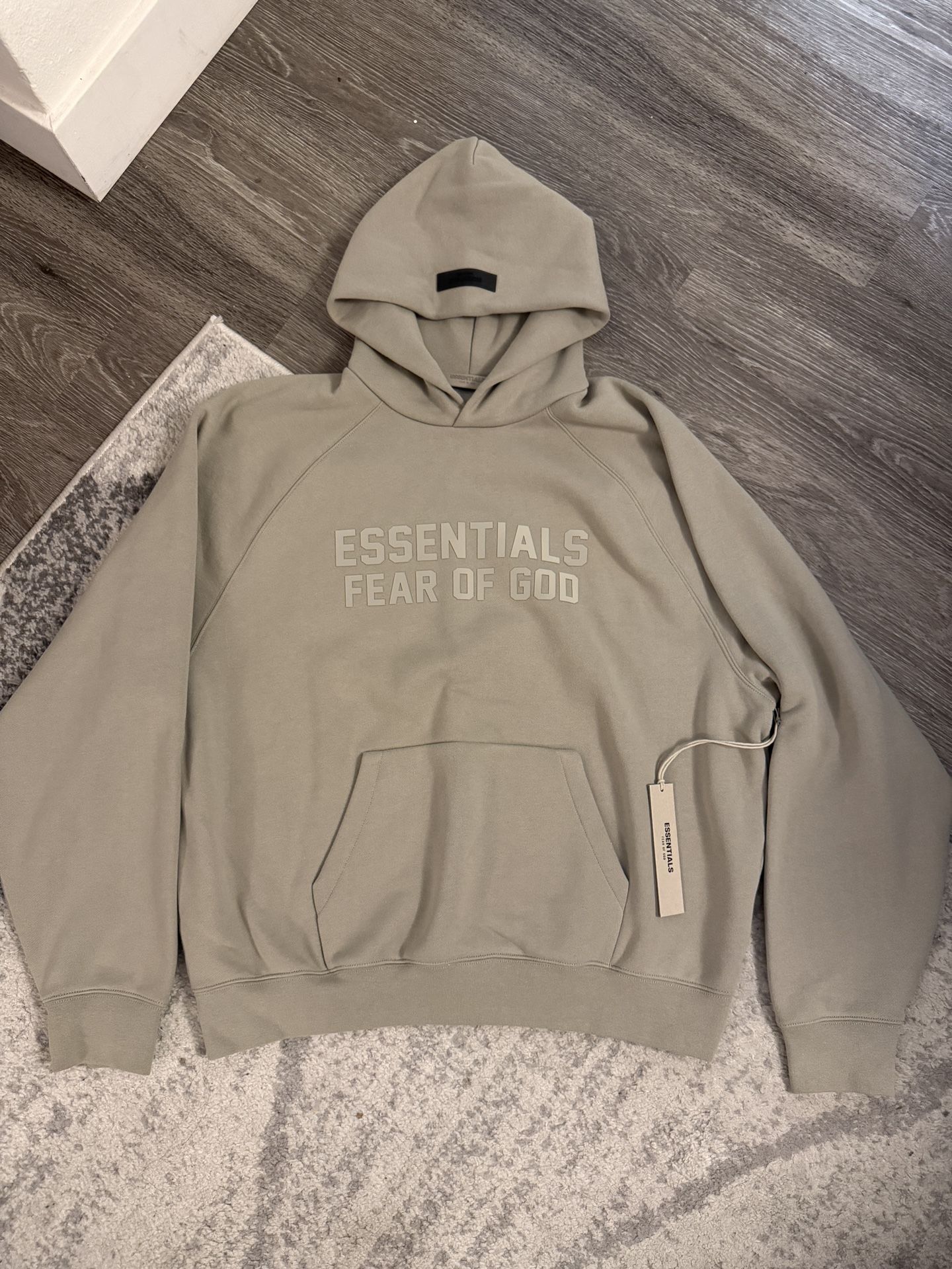 Essentials Hoodie Oatmeal Size Medium NEW