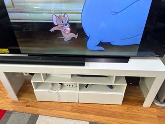 WHITE 85" Tv stand