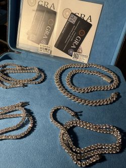 Moissanite Chains Tennis Chain Cuban Link