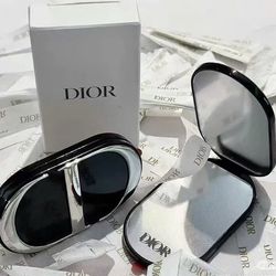 Dior New CD Logo Makeup Mirror with Phone Holder Stand Dual Mirror 3M 2026