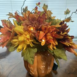 Pumpkin Fall Table Center Piece 