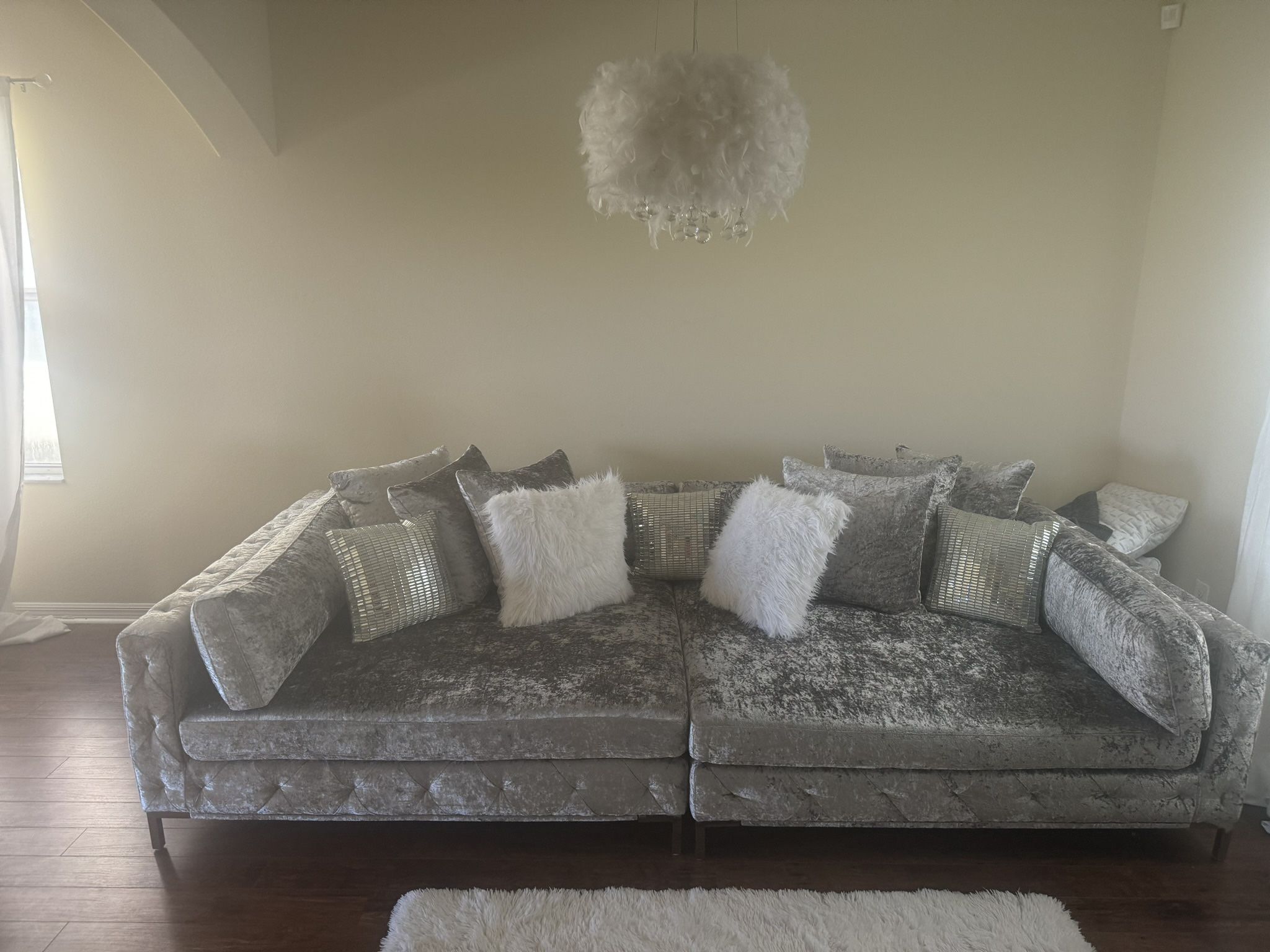 Two Piece Sofa W Chase