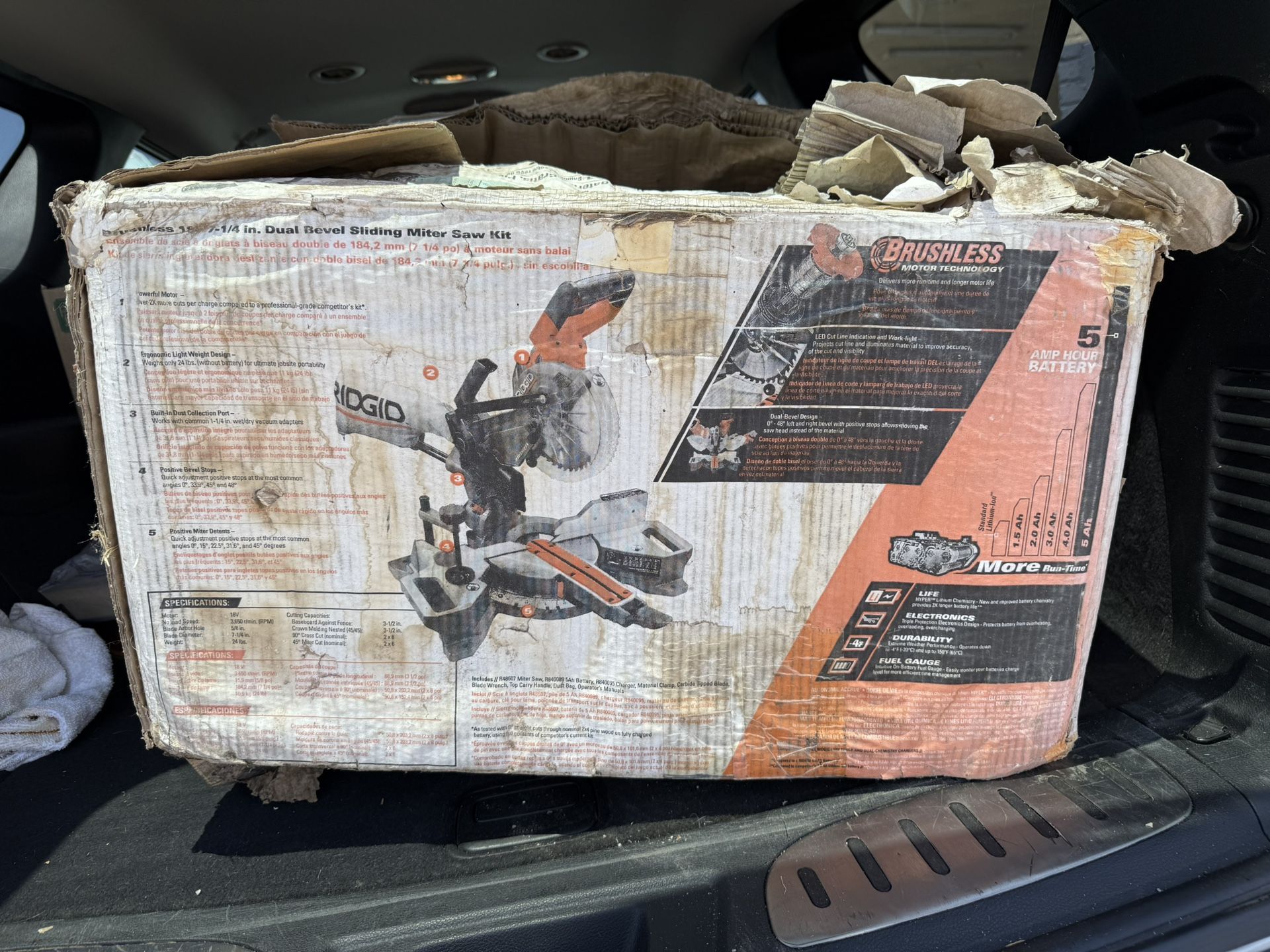 Table saw (18V Brushless Cordless 7-1/4 in. Dual Bevel Sliding Miter Saw with 18V Lithium-Ion 4.0)