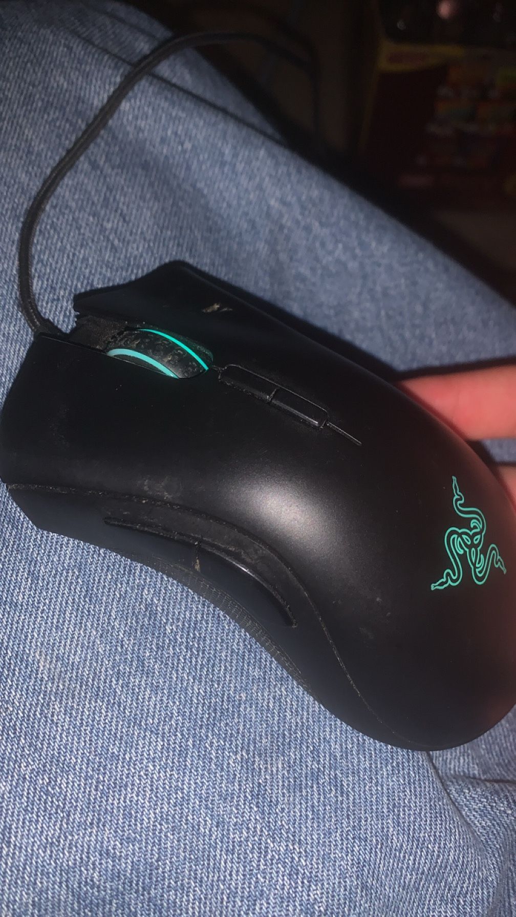 Razer Deathadder Elite Mouse Kinda Dirty But Will Clean Works Perfect