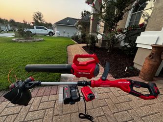 Blower and trimmer. Battery and charger.