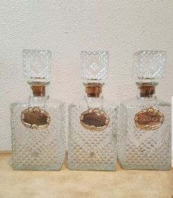I.W Harper glass decanter designer bottle