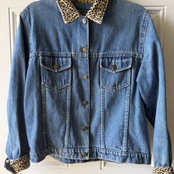 Vintage Denim Cheetah Jacket