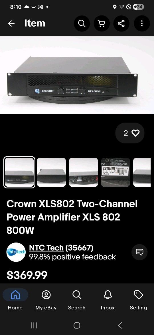 Crown Xls 802 