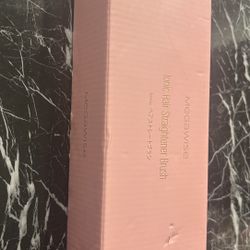 Updated 2025 MEGAWISE Hair Straightener Ceramic Brush ; Anti-Scald Dual Voltage Flat Iron Hot Brush | Rotatable Cord |Auto Shutoff | Anti-frizz |for A